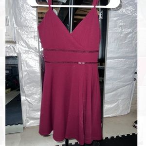 Skater Dress | Spaghetti Strap A-Line Short Burgundy Dress | Size Small (NWT)
